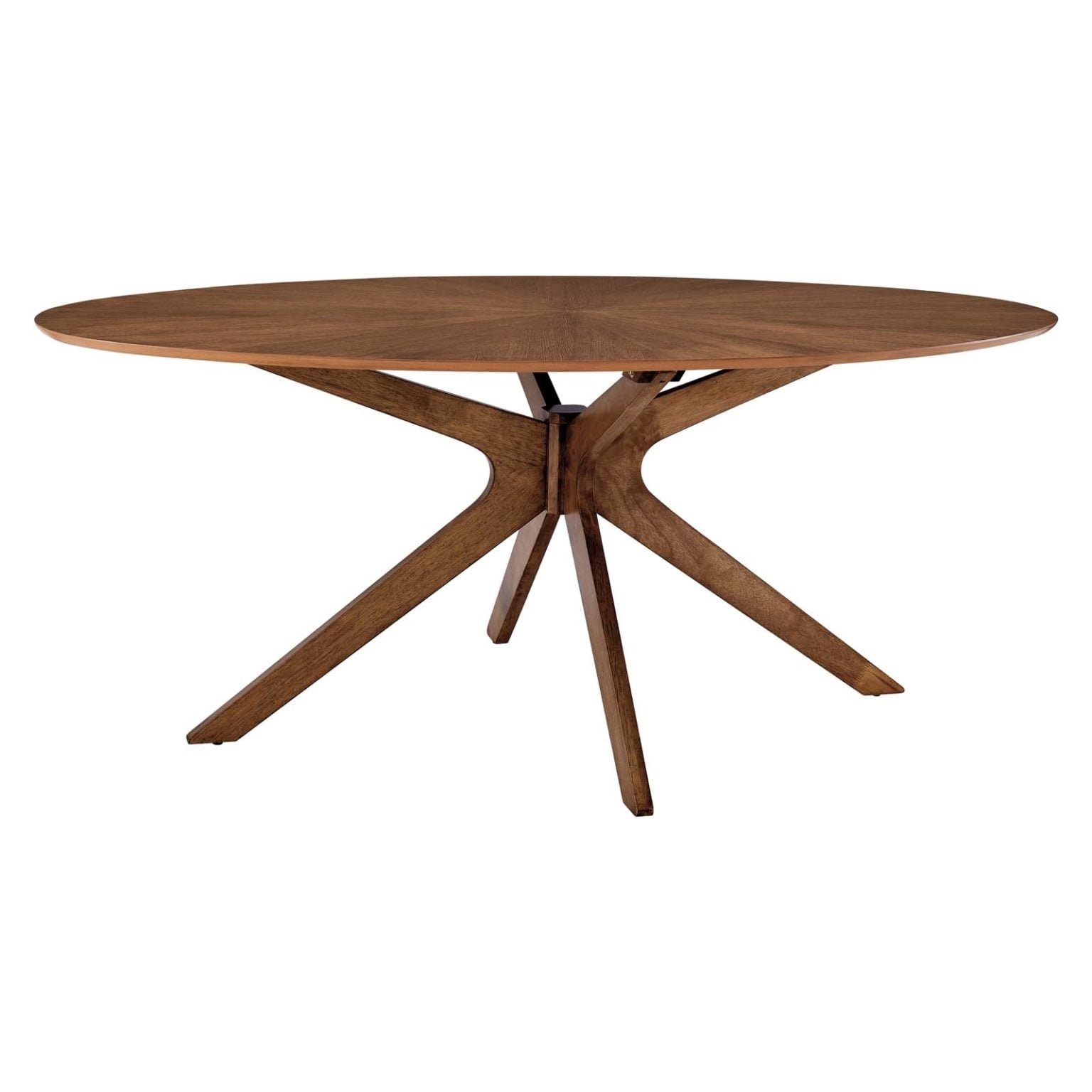 Crossroads 71" Oval Wood Dining Table in Walnut Hyme Furniture