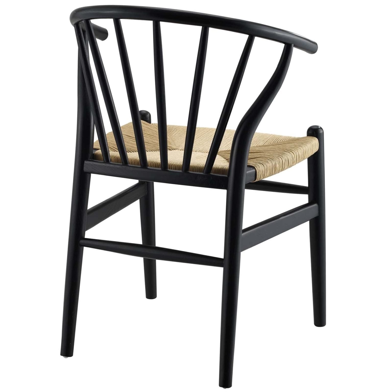 Flourish Spindle Wood Dining Side Chair in Black Hyme Furniture