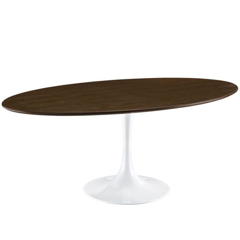 Lippa 78" Oval Wood Dining Table in Walnut - Hyme Furniture