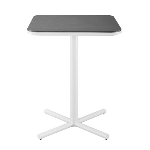 Raleigh 3 Piece Outdoor Patio Aluminum Bar Set in White Gray - Image 3