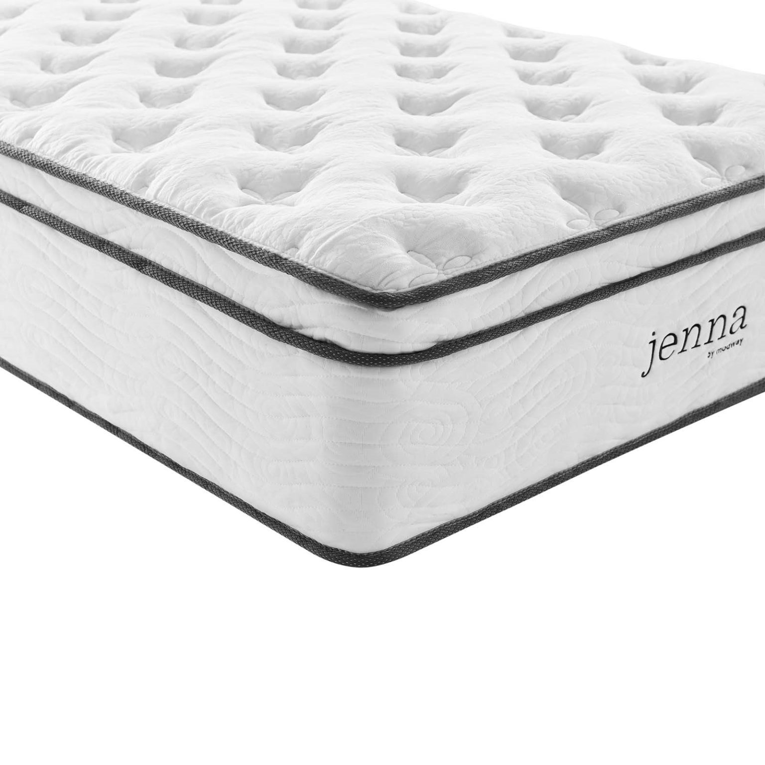 Jenna 14" Twin Innerspring Mattress In White Hyme Furniture