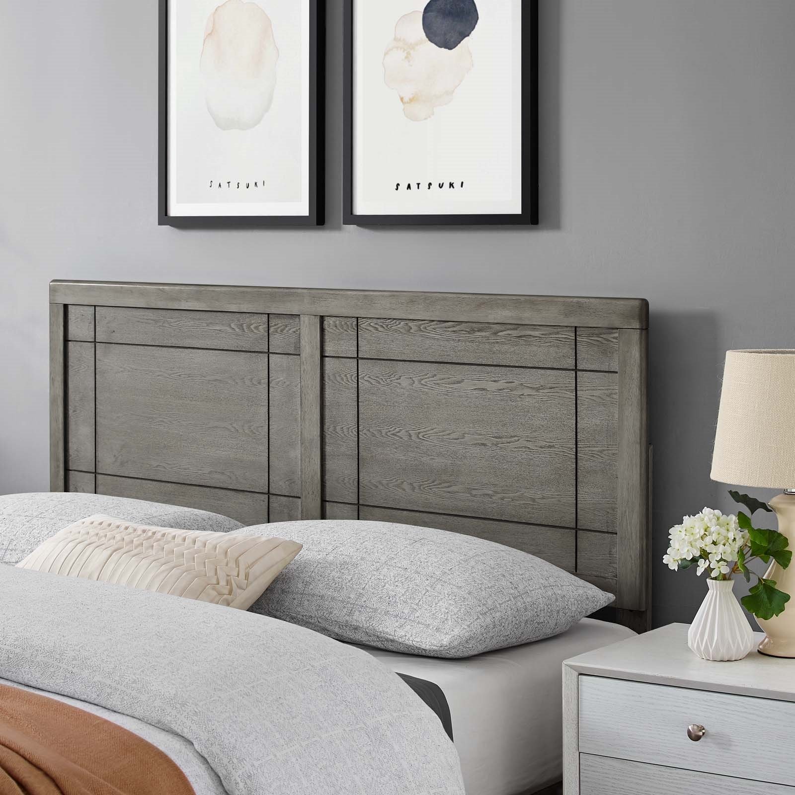 Archie Full Wood Headboard In Gray Hyme Furniture