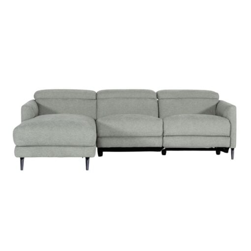 Divani Casa Lupita - Modern Grey Fabric Left Facing Sectional Sofa