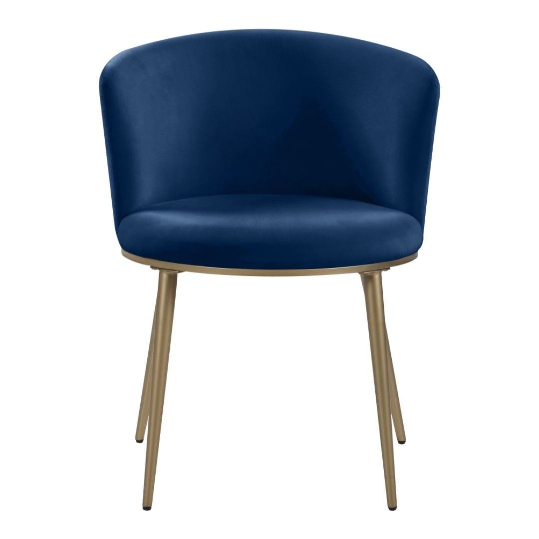 Skylar Velvet Dining Chair in Blue - Image 2