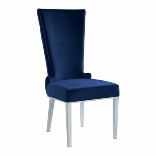 Serafina Velet Dining Chair in Blue - Image 2