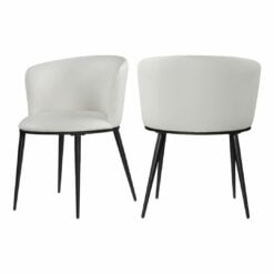 Skylar Faux Leather Dining Chair in White