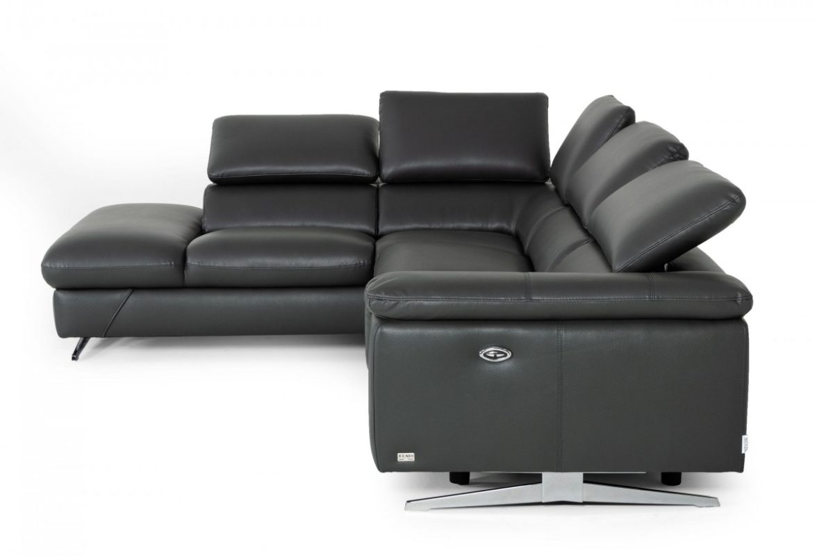 divani casa tempo contemporary leather sectional sofa