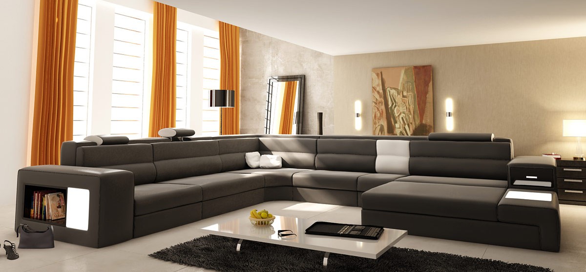 Bonded Leather Sectional Sofa