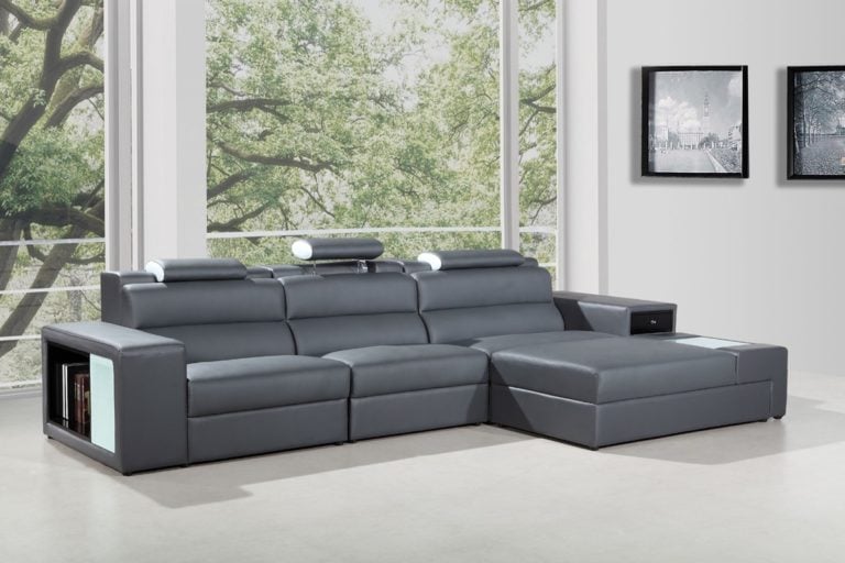 divani casa polaris contemporary bonded leather sectional sofa