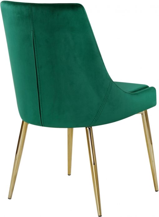 Karina Velvet Dining Chair in Green - Hyme Furniture