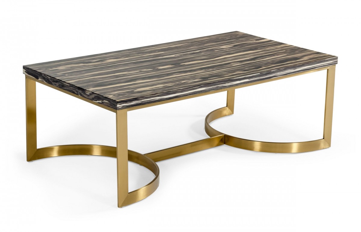 Unique modrest coffee table Modrest Greely Glam Black And Gold Marble Coffee Table Hyme Furniture