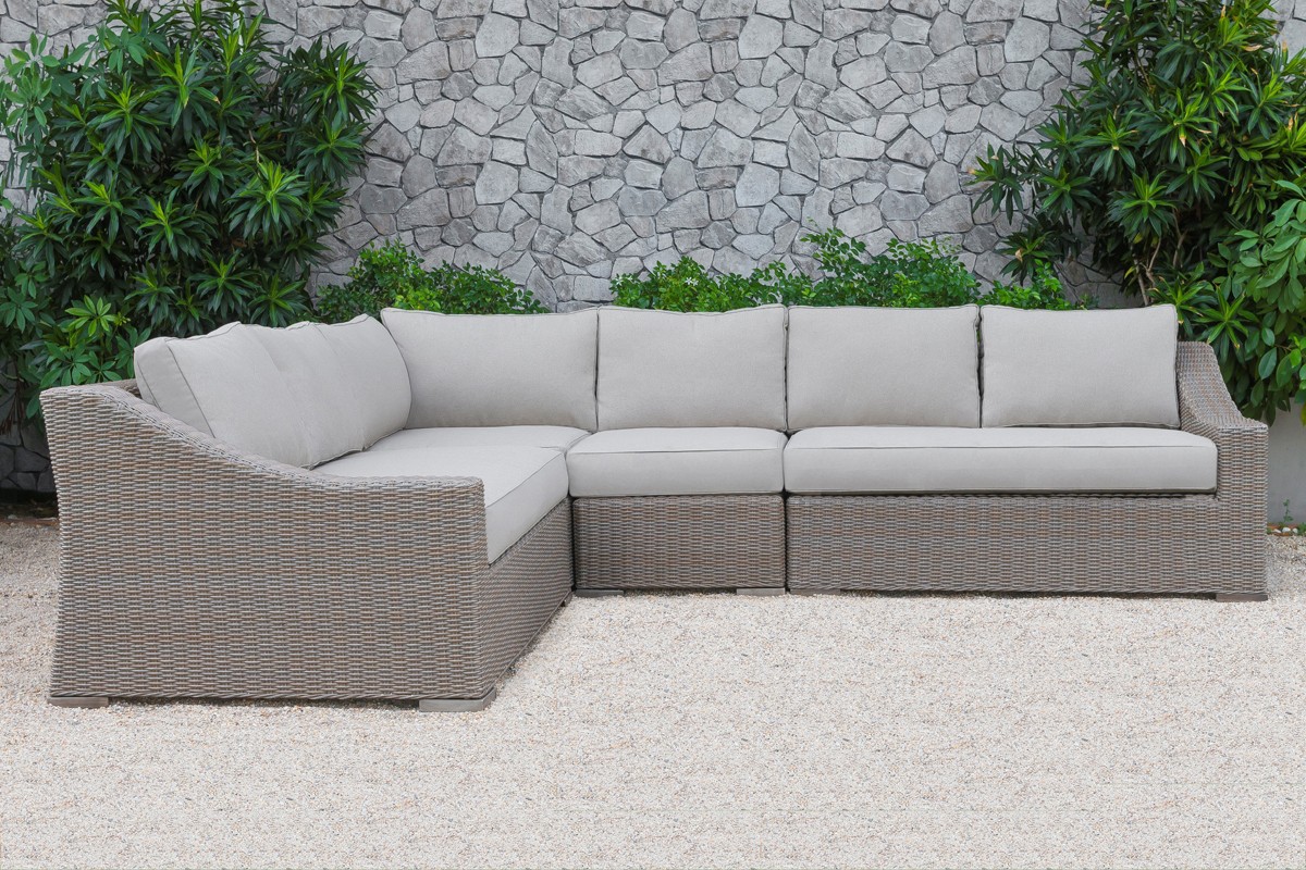 Renava Pacifica Outdoor Beige Sectional Sofa Set Hyme
