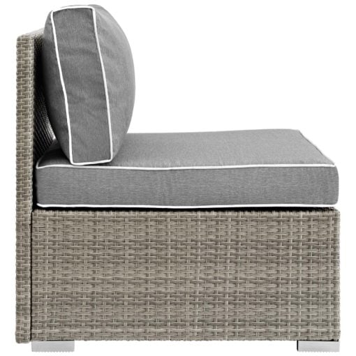 Repose Outdoor Patio Armless Chair in Light Gray - Image 2