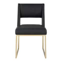 Jayce Faux Leather Dining Chair In Black