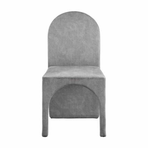 Summer Velvet Dining Side Chair In Gray