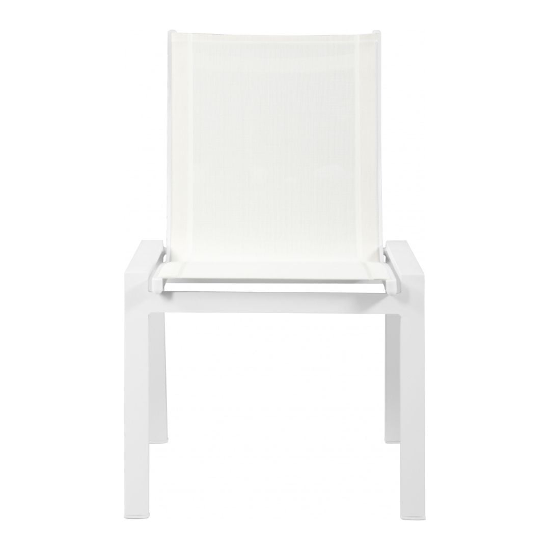 Nizuc Outdoor Patio Dining Chair In White - Image 2