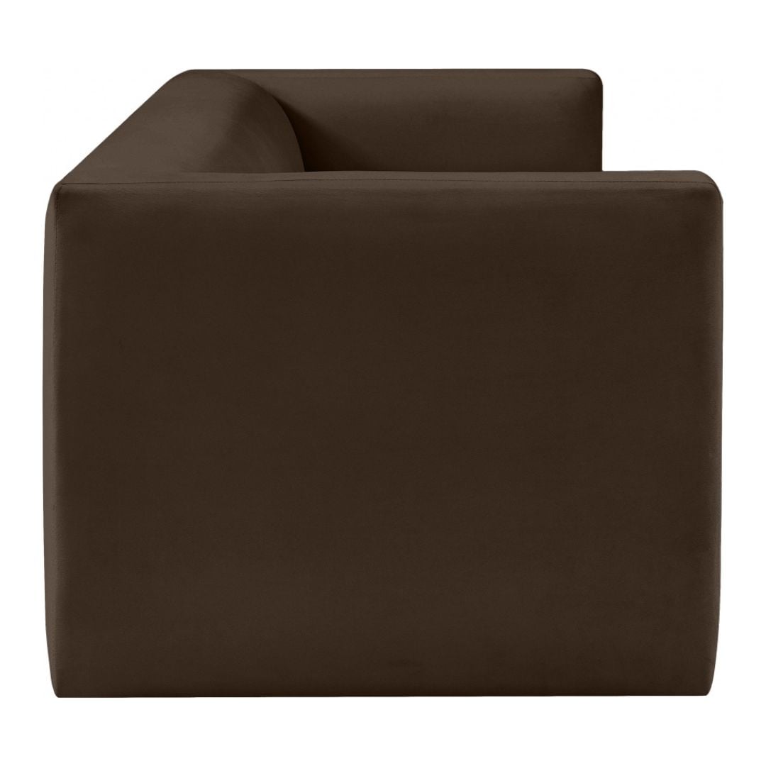 Henson Velvet Sofa In Brown - Image 4