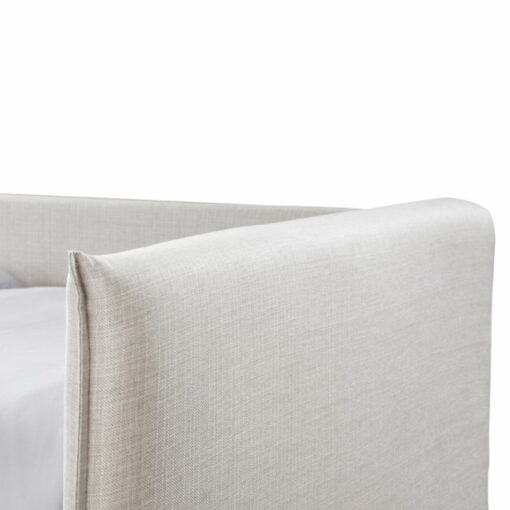 Colton Linen Textured Fabric Twin Daybed In Cream - Image 5