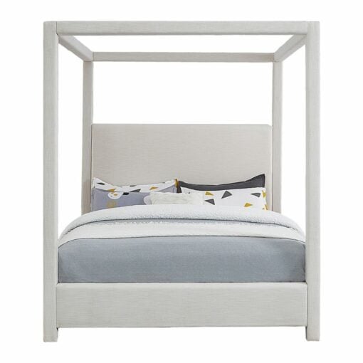 Emerson Linen Textured King Bed In Cream