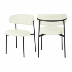 Lupita Vegan Leather Dining Chair In Cream