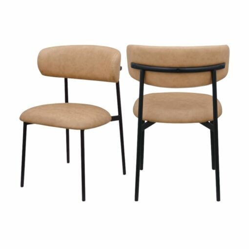 Lupita Vegan Leather Dining Chair In Tan
