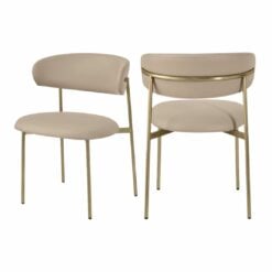 Lupita Vegan Leather Dining Chair In Taupe