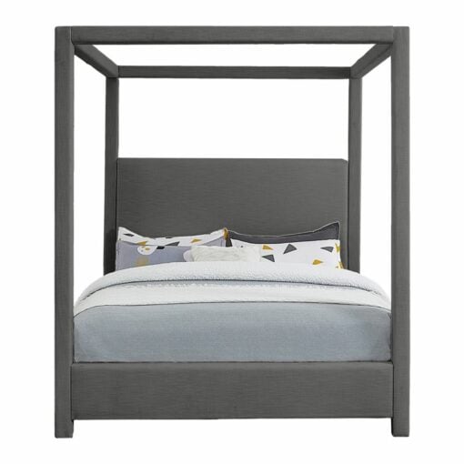 Emerson Linen Textured King Bed In Grey