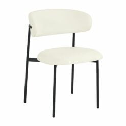Alternative view of Lupita Vegan Leather Upholstered Dining Chair In Cream