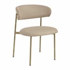Alternative view of Lupita Vegan Leather Upholstered Dining Chair In Taupe