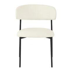 Lupita Vegan Leather Upholstered Dining Chair In Cream