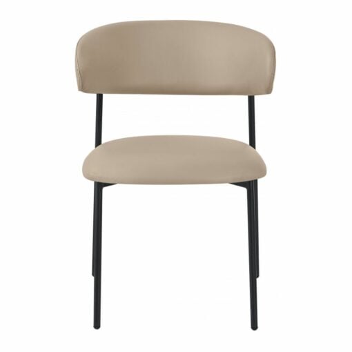 Lupita Vegan Leather Dining Chair In Taupe - Image 2