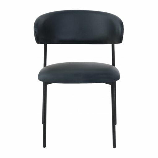 Lupita Vegan Leather Dining Chair In Black - Image 2