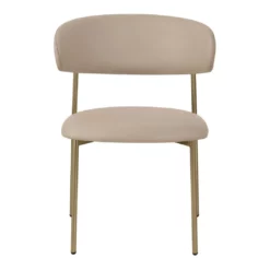 Lupita Vegan Leather Upholstered Dining Chair In Taupe