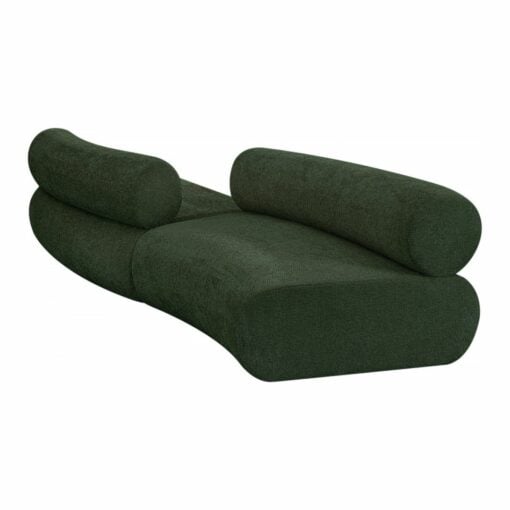 Bale Chenille Fabric 2 pc. Sectional In Green