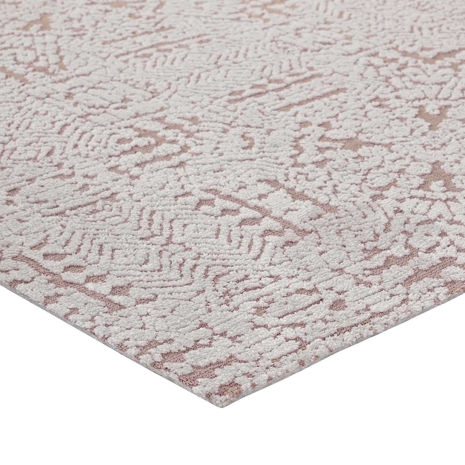 Javiera Contemporary Moroccan Area Rug In Ivory and Cameo Rose 8' x 10' - Image 2
