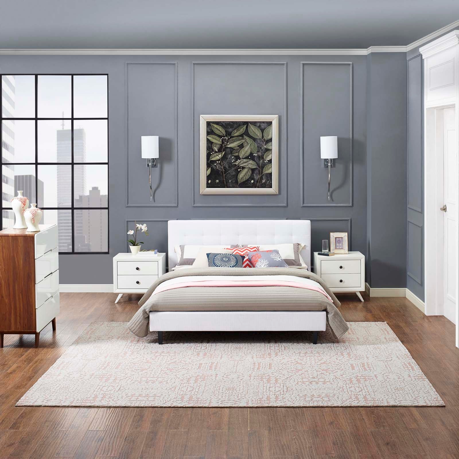 Javiera Contemporary Moroccan Area Rug In Ivory and Cameo Rose 8' x 10' - Image 5