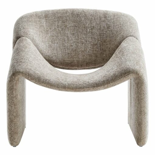 Vivi Chenille Upholstered Accent Chair In Khaki
