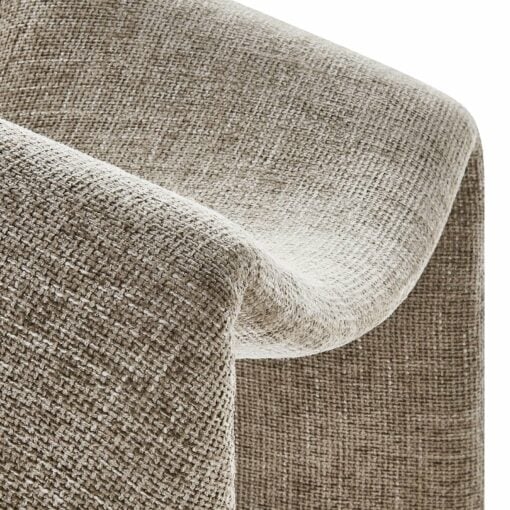 Vivi Chenille Upholstered Accent Chair In Khaki - Image 4