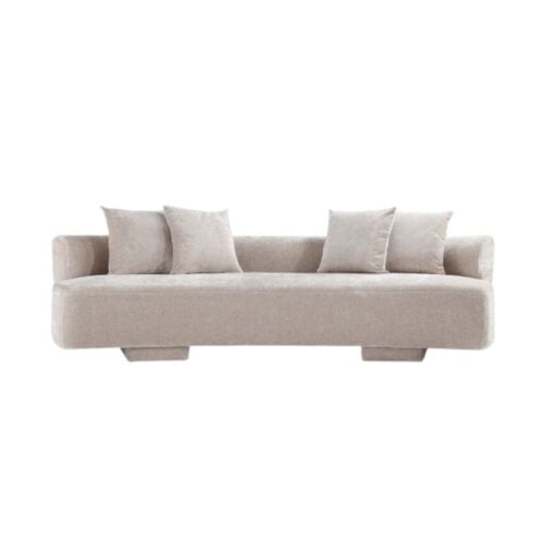 Modern Verandah Chenille 112" XL Sofa In Beige