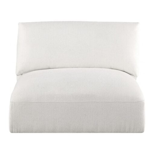 Ease Fabric Modular Armless Chair In Cream