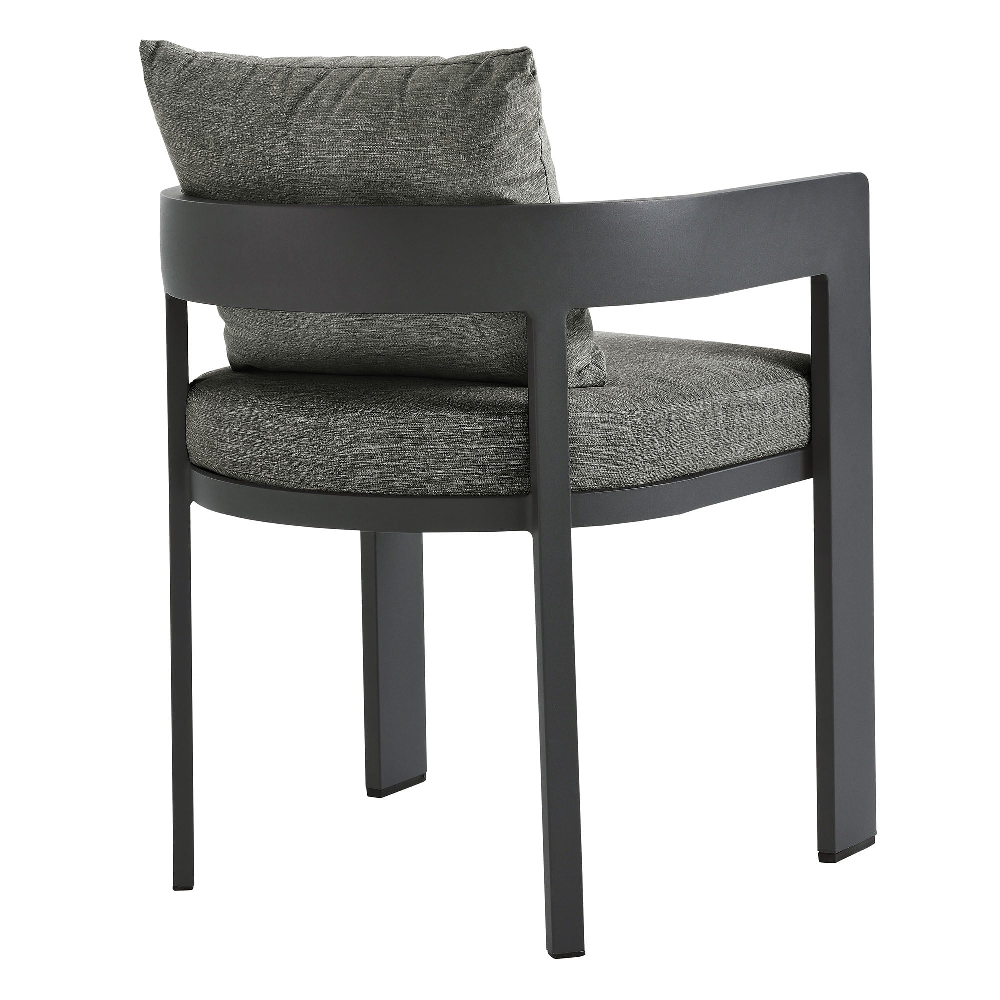 Tahoe Outdoor Patio Aluminum Dining Chair In Gray - Image 4