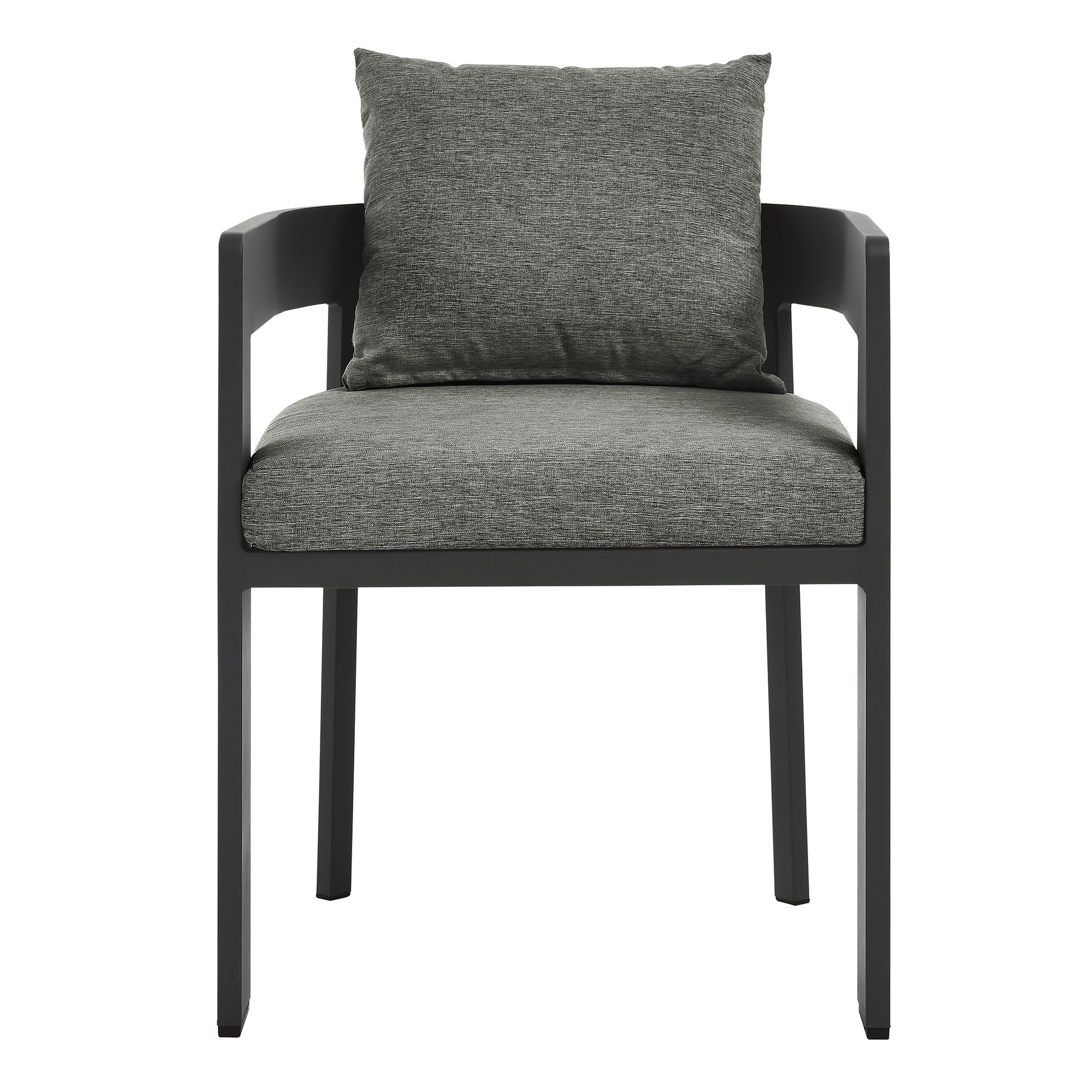 Tahoe Outdoor Patio Aluminum Dining Chair In Gray