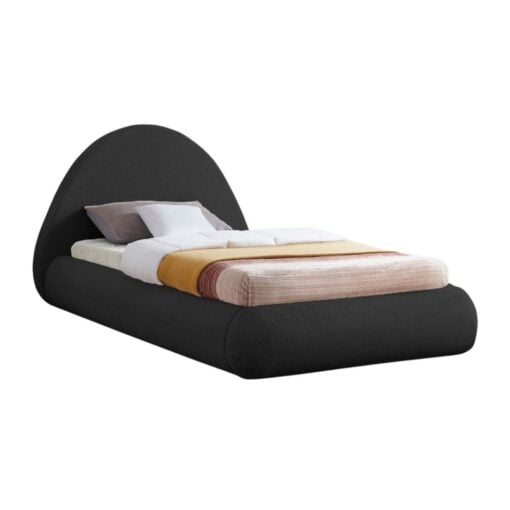 Rudy Teddy Fabric Twin Bed In Black - Image 2