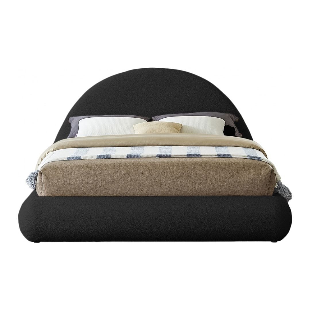 Rudy Teddy Fabric Full Bed In Black