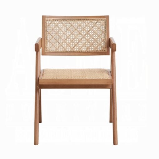 Velentina Arm Chair Set of 2 In Rattan & Natural