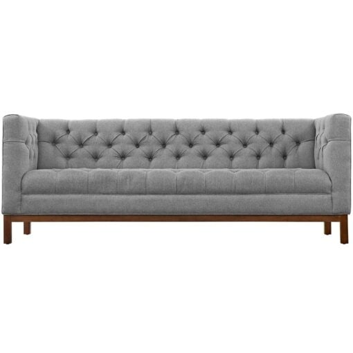Panache Upholstered Fabric Sofa In Expectation Gray