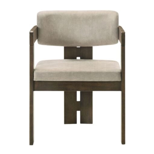 Destin Side Chair In Grey and Walnut
