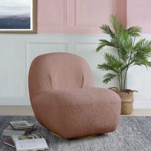 Yedaid Accent Chair with Swivel In Pink - Image 8