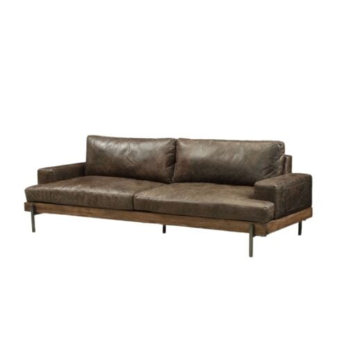 Silchester Sofa In Distress Chocolate & Oak - Image 2