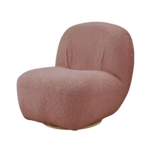 Yedaid Accent Chair with Swivel In Pink - Image 2